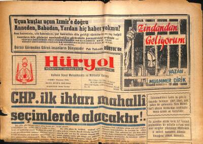 Hüryol Gazetesi 23 Eylül 1963 - CHP İlk İhtarı Mahalli Seçimlerde Alacaktır !.. GZ115362 - 1
