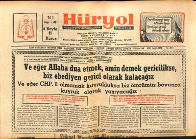 Hüryol Gazetesi 4 Ağustos 1962 - Nazım Hikmet Yine Kriz Geçiriyor GZ83015 - 1