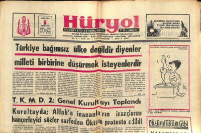Hüryol Gazetesi 4 Temmuz 1968 - Gazetemiz Baş Yazarı Muammer Dirik Bulgaristana Gitti GZ105001 - 1