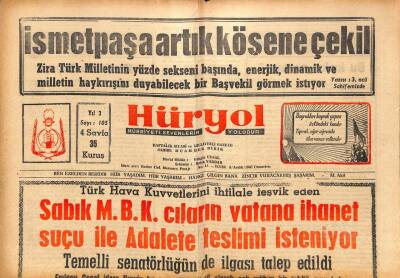 Hüryol Gazetesi 8 Aralık 1962 - Gazetemiz Sahibi Muammer Dirik Nişanlandı GZ83021 - 1