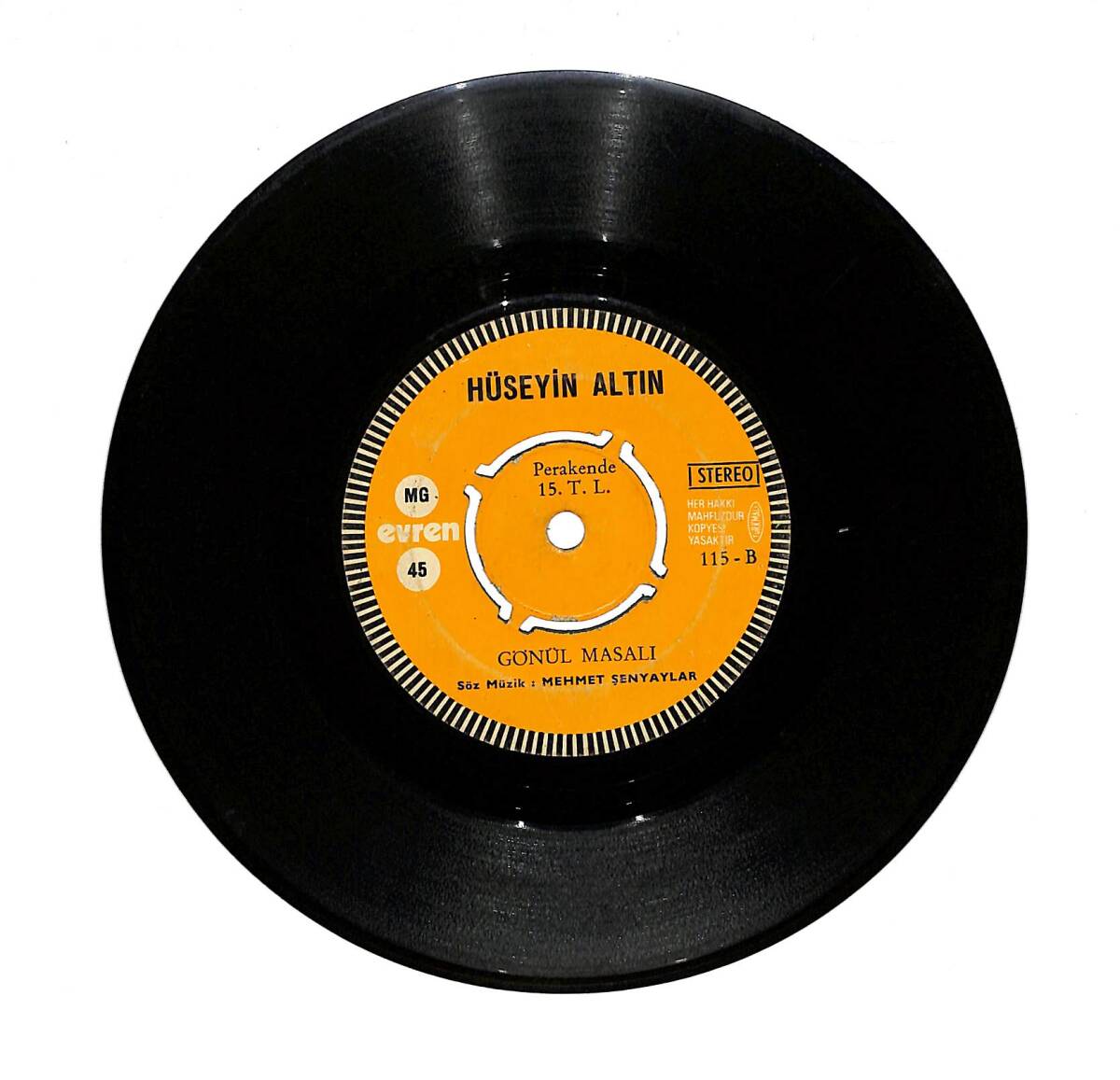 Hüseyin Altın - Aşkın Bende Kalbim Sende - Gönül Masalı 45'lik Plak (10/7.5) PLK27114 - 2
