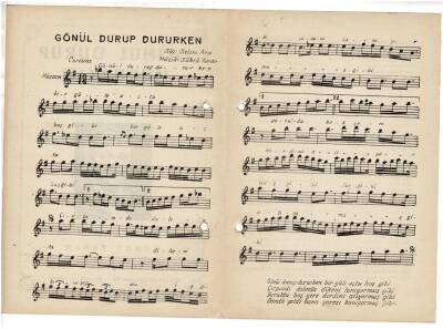 Hüzzam Şarkı - Gönül Durup Dururken Nota Kitapçığı EFM1977 - 3