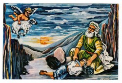 Hz. İbrahim ve Oğlu İsmail Temalı Kartpostal KRT5030 - Gökçekoleksiyon