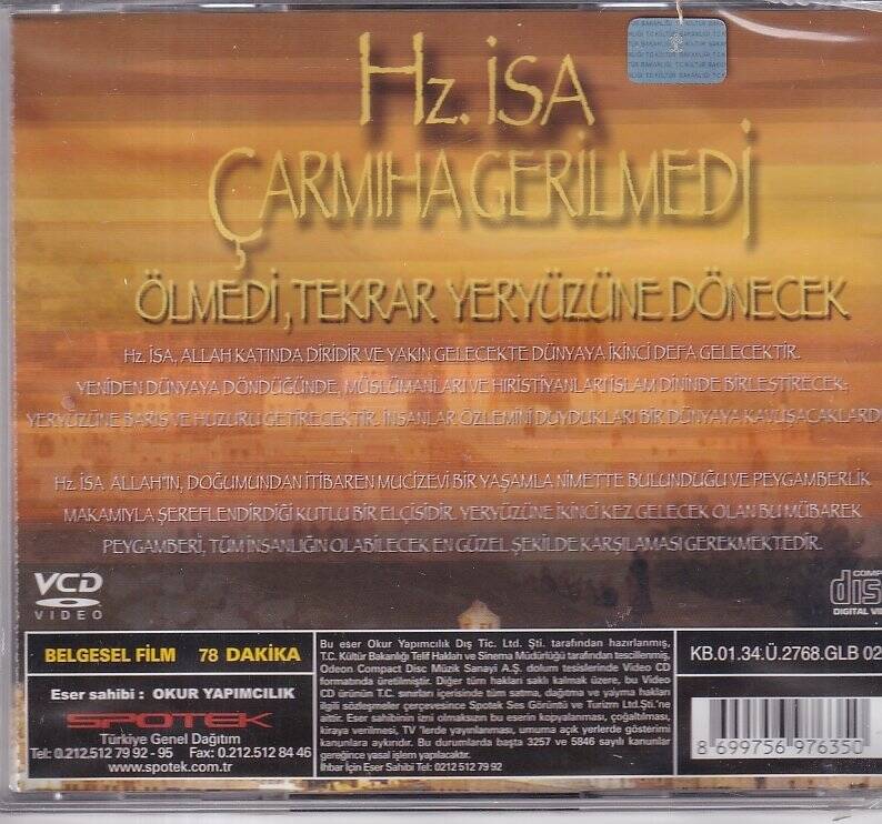 Hz. İsa Çarmıha Gerilmedi, Ölmedi, Tekrar Yeryüzüne Dönecek VCD Film VCD9725 - 2