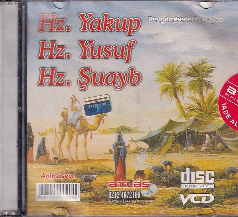 Hz.Yakup, Hz. Yusuf, Hz. Şuayb Perygamberlerin Hayatı (Animasyon) VCD Film VCD8731 - 1