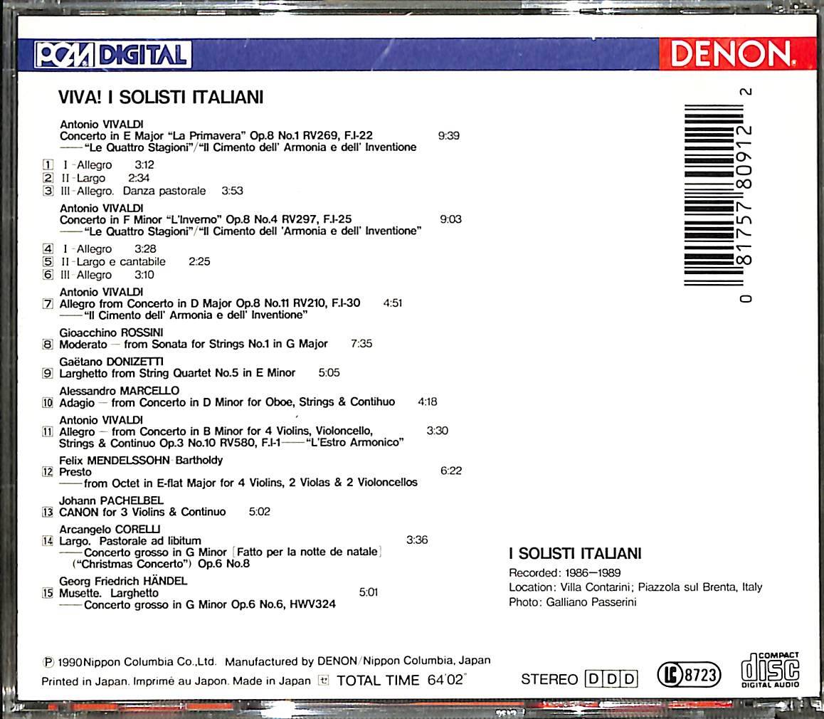 I Solisti Italiani ‎- Viva! I Solosti Italiani CD (İkinci El) CD4288 - 2