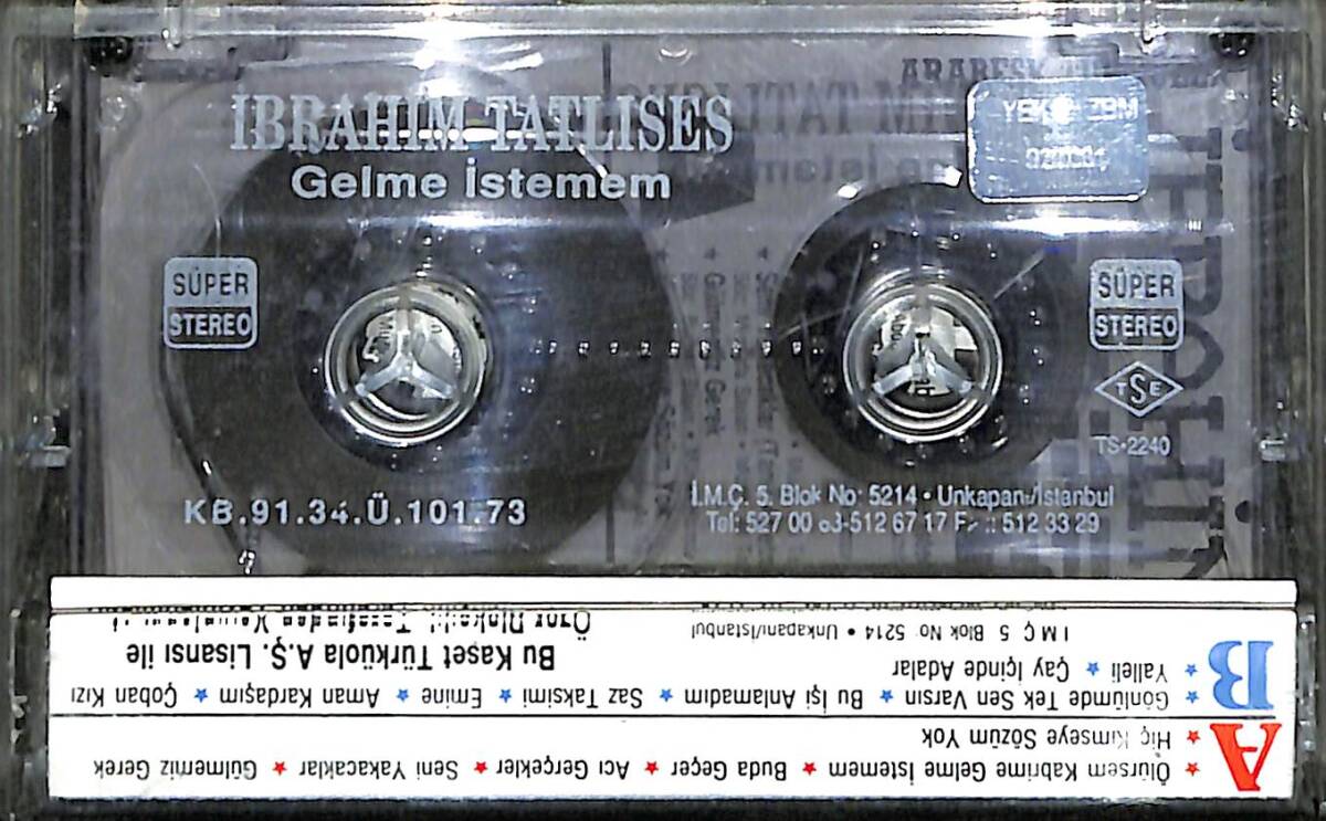 İbrahim Tatlıses - Gelme İstemem Kaset (İkinci El) KST28165 - 2