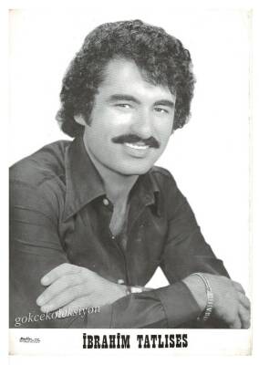 İbrahim Tatlıses Siyah-Beyaz Büyük Boy Kartpostal KRT6690 - 1