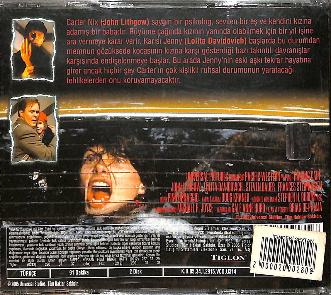 İçimizdeki Şeytan – Raising Cain (1992) Orijinal VCD Film **NADİR FİLM** VCD28736 - 2