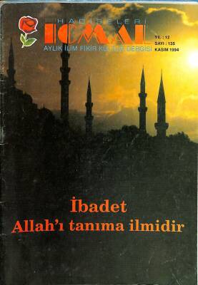 İcmal Aylık İlim Fikir Kültür Dergisi Sayı 135 Kasım 1994 NDR82857 - 1