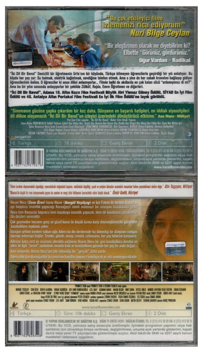 İki Dil Bir Bavul Ademin Trenleri - 2 Adet VCD Film VCD1218 - 2