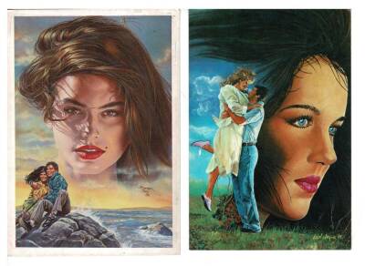 İkili Aşk ve Sevgi Temalı Kartpostal KRT7875 - 1