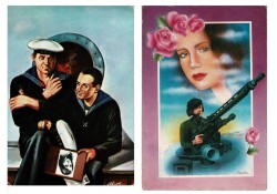 İkili Askerlik ve Özlem Temalı Kartpostal KRT7978 - Gökçekoleksiyon