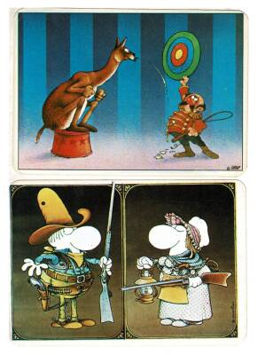 İkili Karikatür Kartpostal KRT9843 - 1