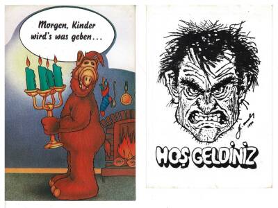 İkili Pop-Art Kartpostal KRT7637 - 1