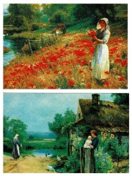 İkili Pop-Art Kartpostal KRT7646 - Gökçekoleksiyon