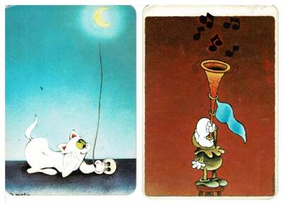 İkili Pop-Art Kartpostal KRT7650 - 1