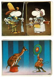 İkili Pop-Art Kartpostal KRT7992 - Gökçekoleksiyon