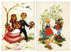 İkili Pop-Art Kartpostal KRT7994 - Gökçekoleksiyon