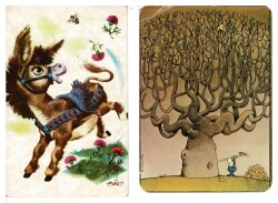 İkili Pop-Art Kartpostal KRT7996 - Gökçekoleksiyon