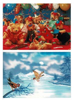 İkili Yeniyıl Kartpostal KRT7636 - 1