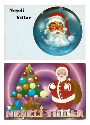 İkili Yeniyıl Kartpostal KRT7982 - 1