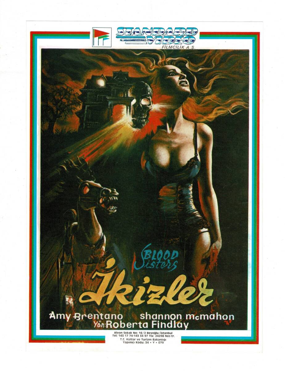 İkizler (Blood Sisters - 1987) Amy Brentano - Orijinal Nostaljik Video Kaset Afişi - 20.5x29 cm AFIS80 - 1