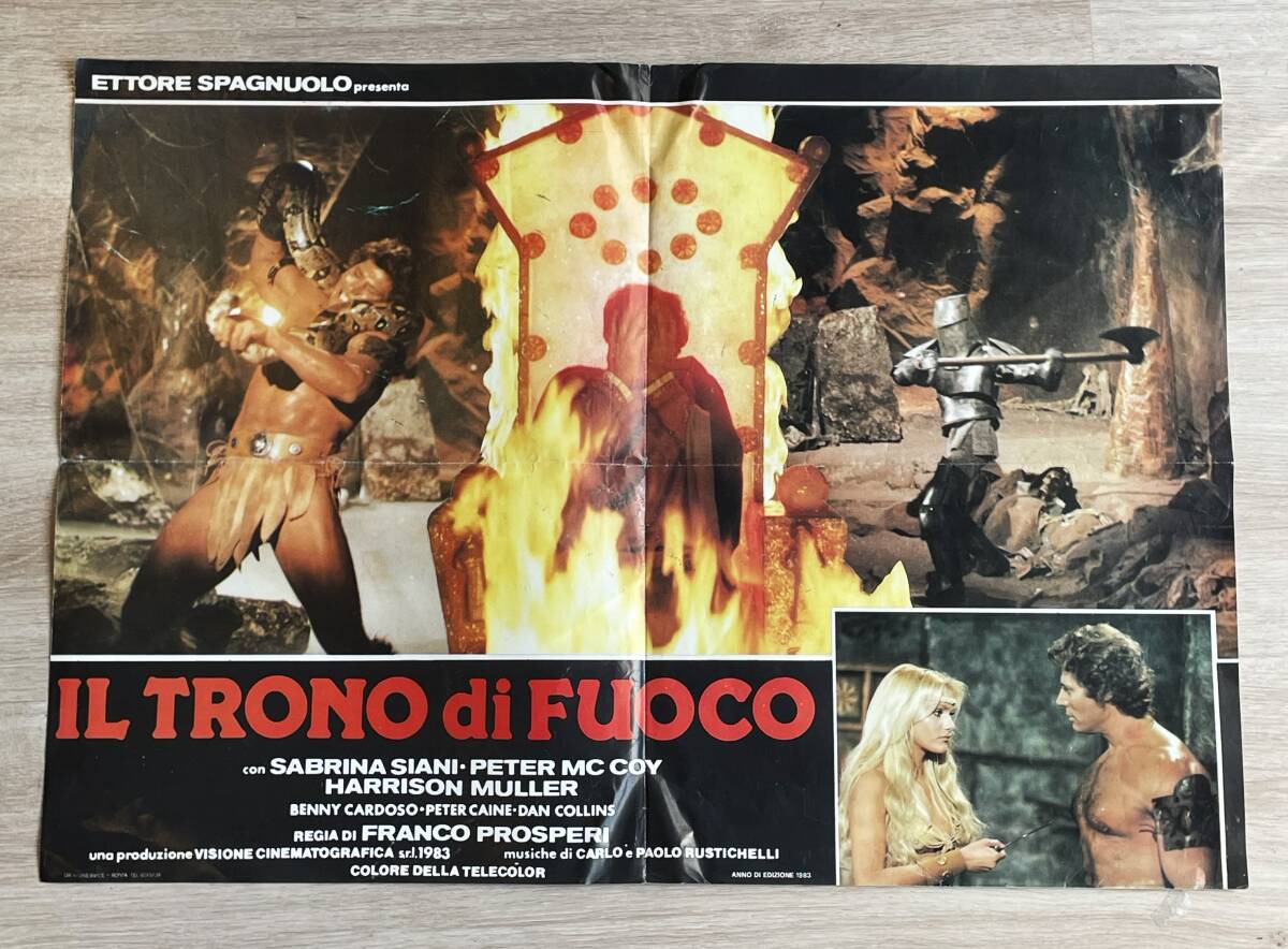 Il Trono di Fuoco (Ateş Tahtı) (1983) Orijinal İtalyan Sinema Afişi (Fotobusta) - 66x47 cm AFIS70 - 1