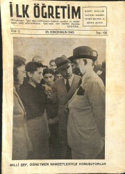 İlk Öğretim Dergisi Sayı 100 28. İkincikanun 1942 - İsmet İnönü Öğretmenlerle NDR85047 - Gökçekoleksiyon