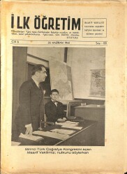 İlk Öğretim Dergisi Sayı88 30 Haziran 1941 - Birinci Türk Coğrafya Kongresini Açan Maarif Vekil NDR77674 - Gökçekoleksiyon