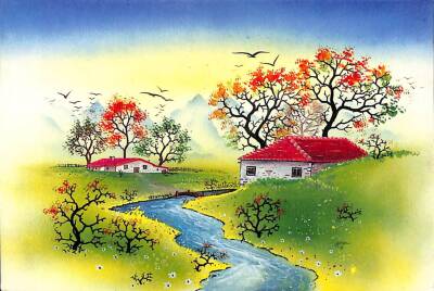 İlkbahar Temalı Kartpostal KRT12760 - 1