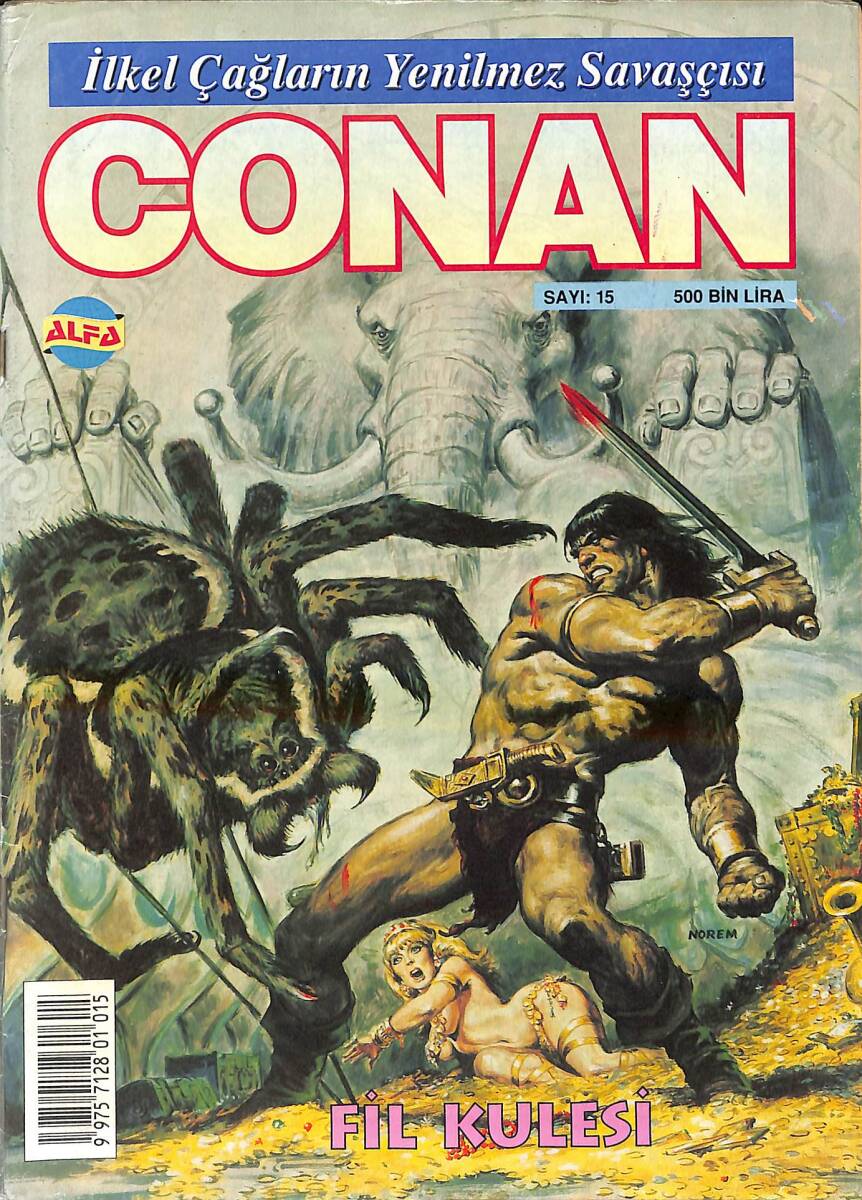 İlkel Çağların Yenilmez Savaşçısı CONAN Çizgi Roman Sayı:15 - Fil Kulesi NDR94289 - 1