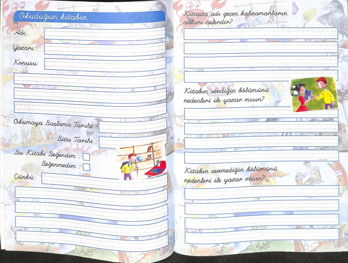 İlköğretim 1.Sınıflar İçin Hikâye Okuma Etkinlik Defteri NDR101147 - 2