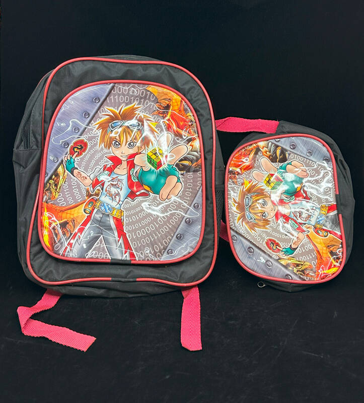 İlkokul 2 Gözlü Bakugan Görselli Sırt Ve Beslenme Çantası AOB4181 (N) - 1