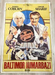 Baltimor Kumarbazı - The Baltimore Bullet (1980) Orijinal Sinema Afişi - Ultra Dev Boy (70x100) - James Coburn & Omar Sharif AFIS29 - Gökçekoleksiyon