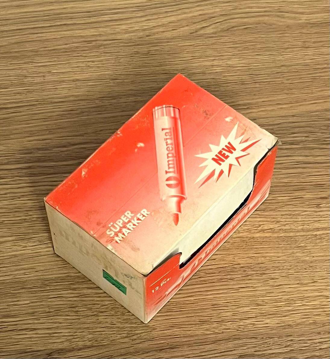 İmperial Lüx Marker Keçeli Kalem1990s Tam Dolu Kutu AOB4976 - 2
