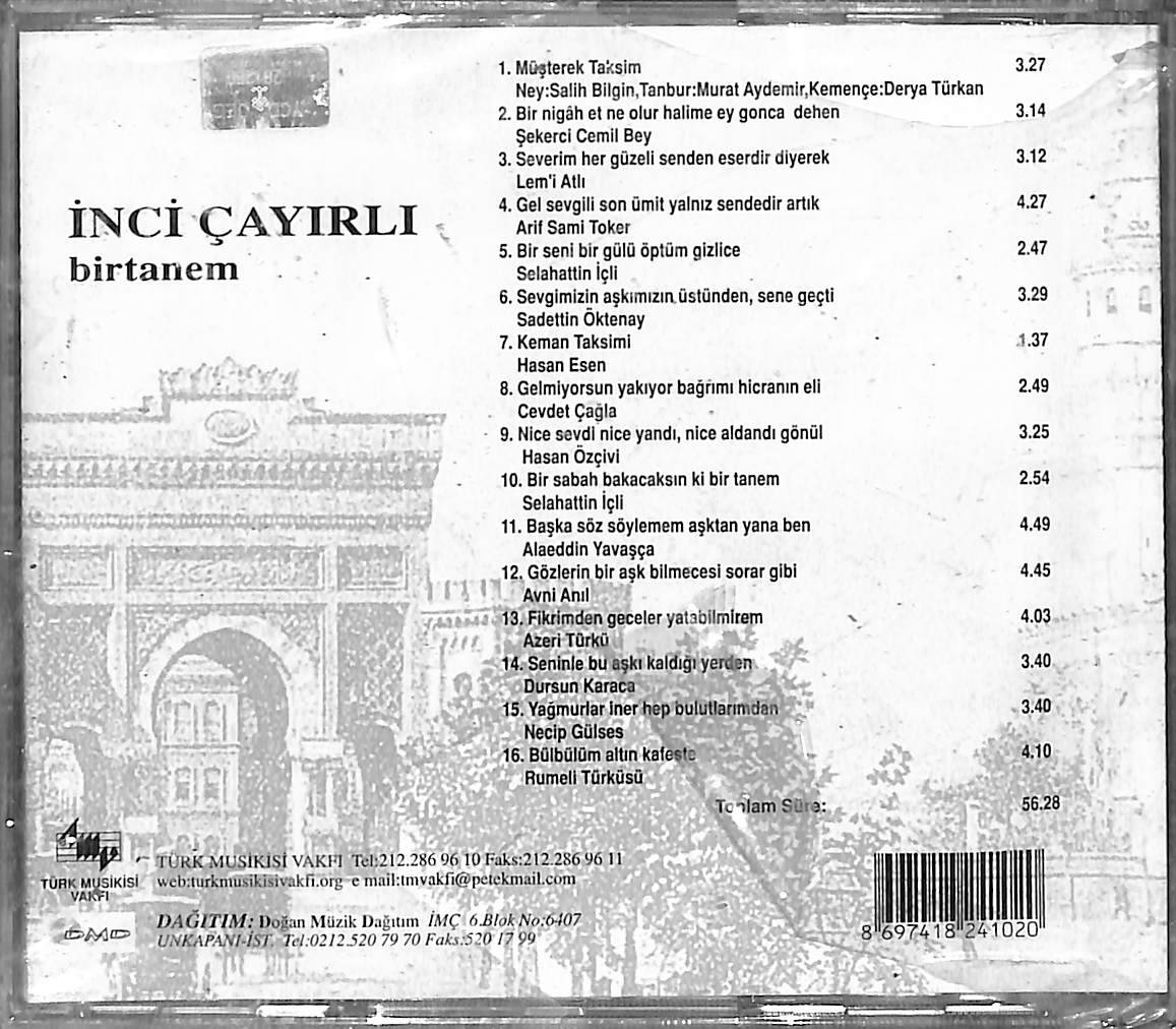 İnci Çayırlı - Birtanem CD (Sıfır) CD5447 - 2