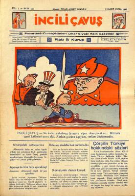 İNCİLİ ÇAVUŞ DERGİSİ 2 Mart 1945 SAYI35 (İlk Baskı Orijinal - Ciltten Çıkma Değildir) NDR66853 - 1
