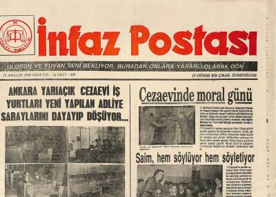 İnfaz Postası 15 Aralık 1992 - Cezaevinde Moral Günü - Gaziantep E Tipi Kapalı Cezaevinde Faaliyetler GZ95323 - 1