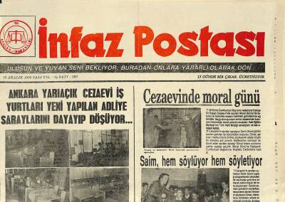 İnfaz Postası Gazetesi 15 Aralık 1992 - Gaziantep E. Tipi Kapalı Cezaevinde Faaliyetler GZ123369 - 1