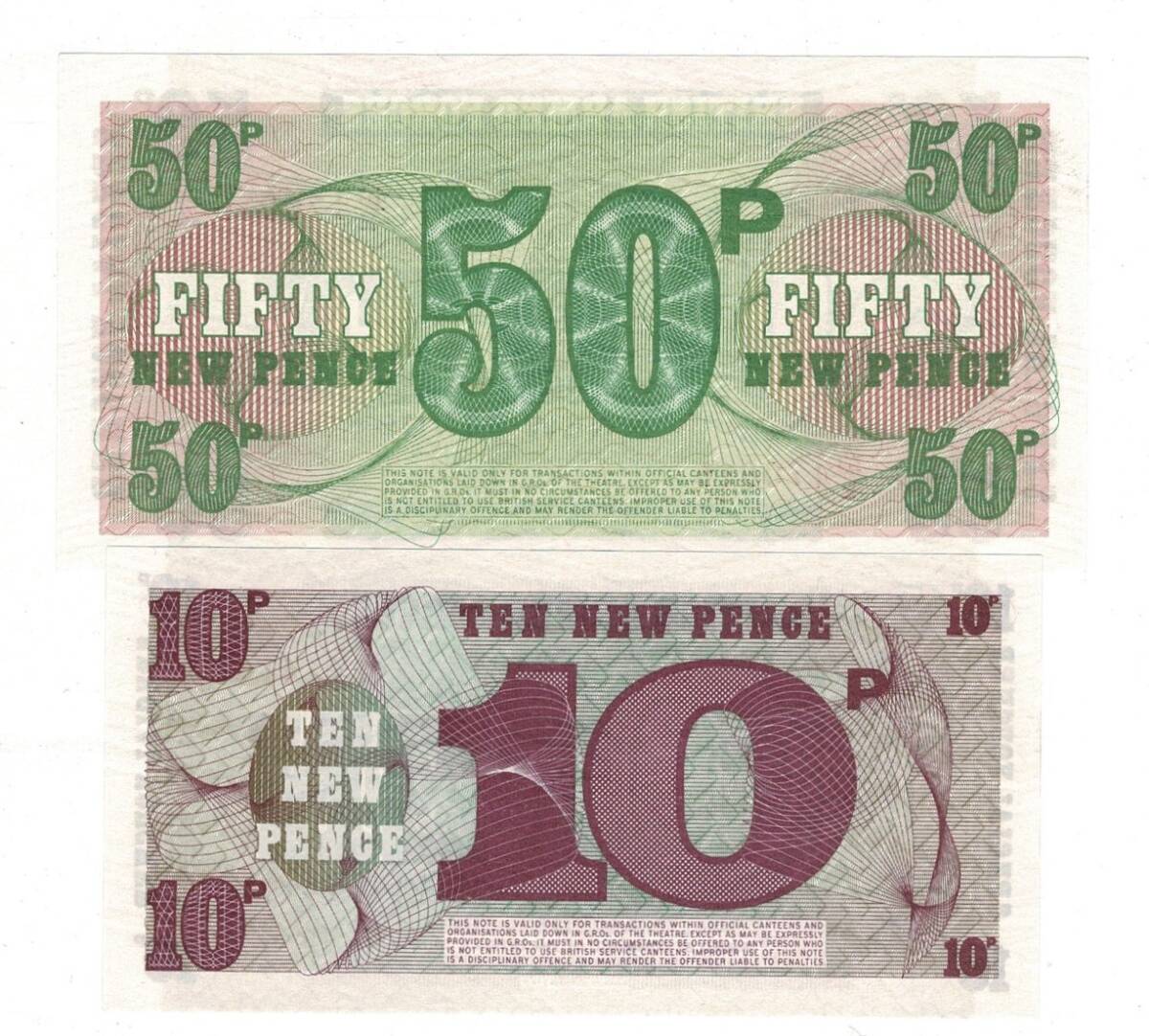 İngiliz Ordu Parası 10/50 New Pence 6.Seri Set ÇİL YKP8321 - 2