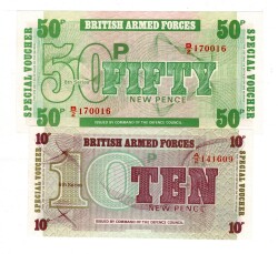 İngiliz Ordu Parası 10/50 New Pence 6.Seri Set ÇİL YKP8321 - 3