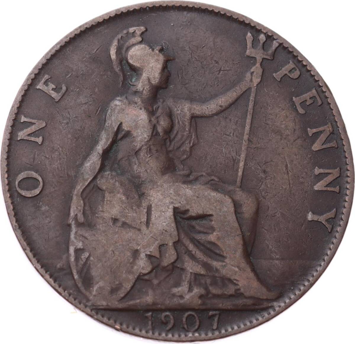 İngiltere 1 Penny 1907 *Kral Edward VII* Temiz YMP11244 - 1