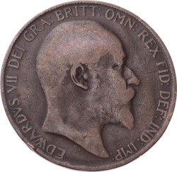 İngiltere 1 Penny 1907 *Kral Edward VII* Temiz YMP11244 - 2