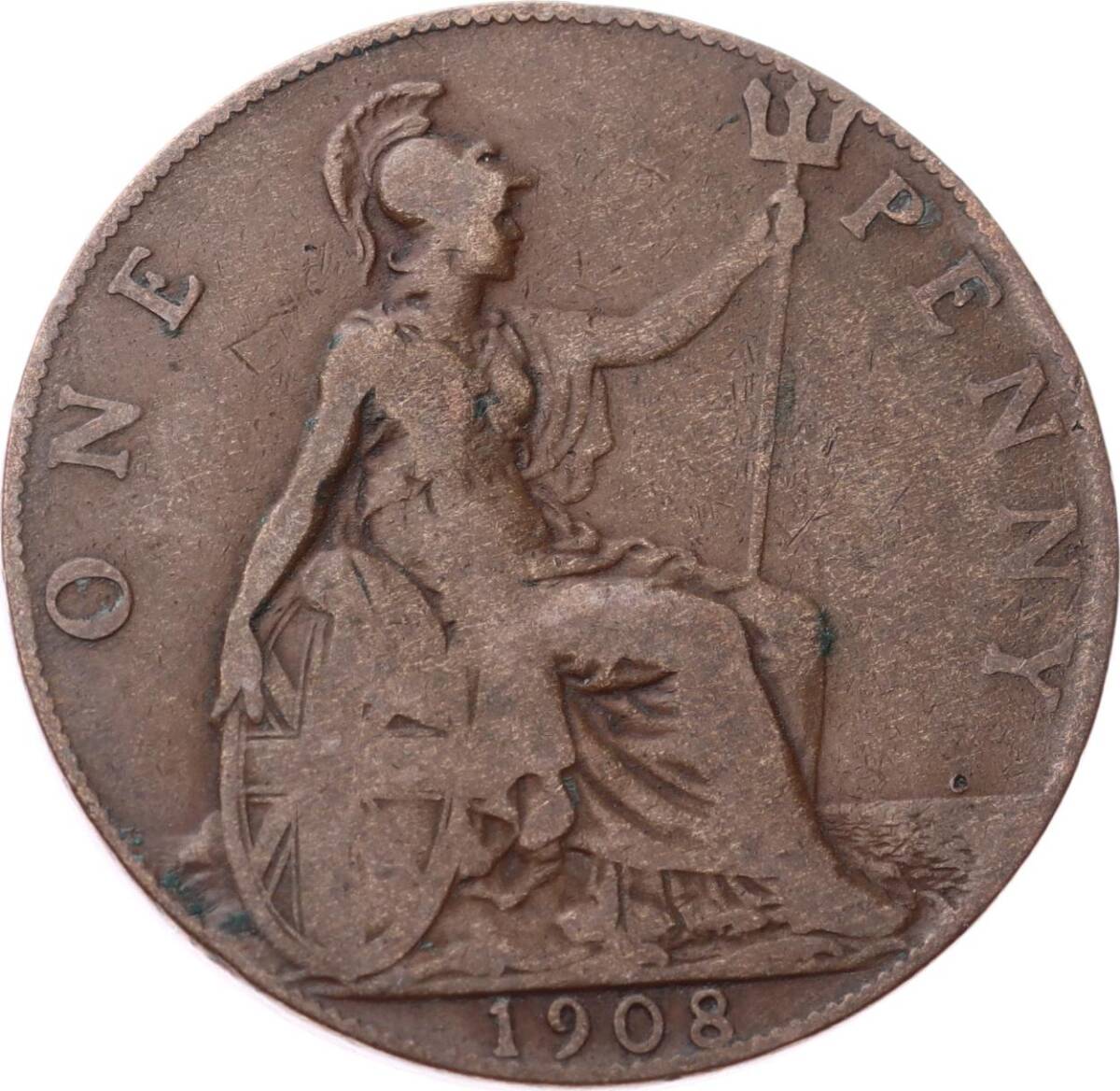 İngiltere 1 Penny 1908 *Kral Edward VII* Temiz YMP11245 - 1