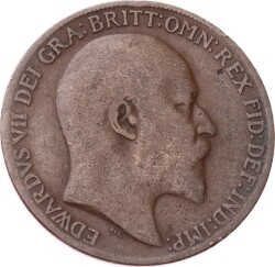 İngiltere 1 Penny 1908 *Kral Edward VII* Temiz YMP11245 - 2