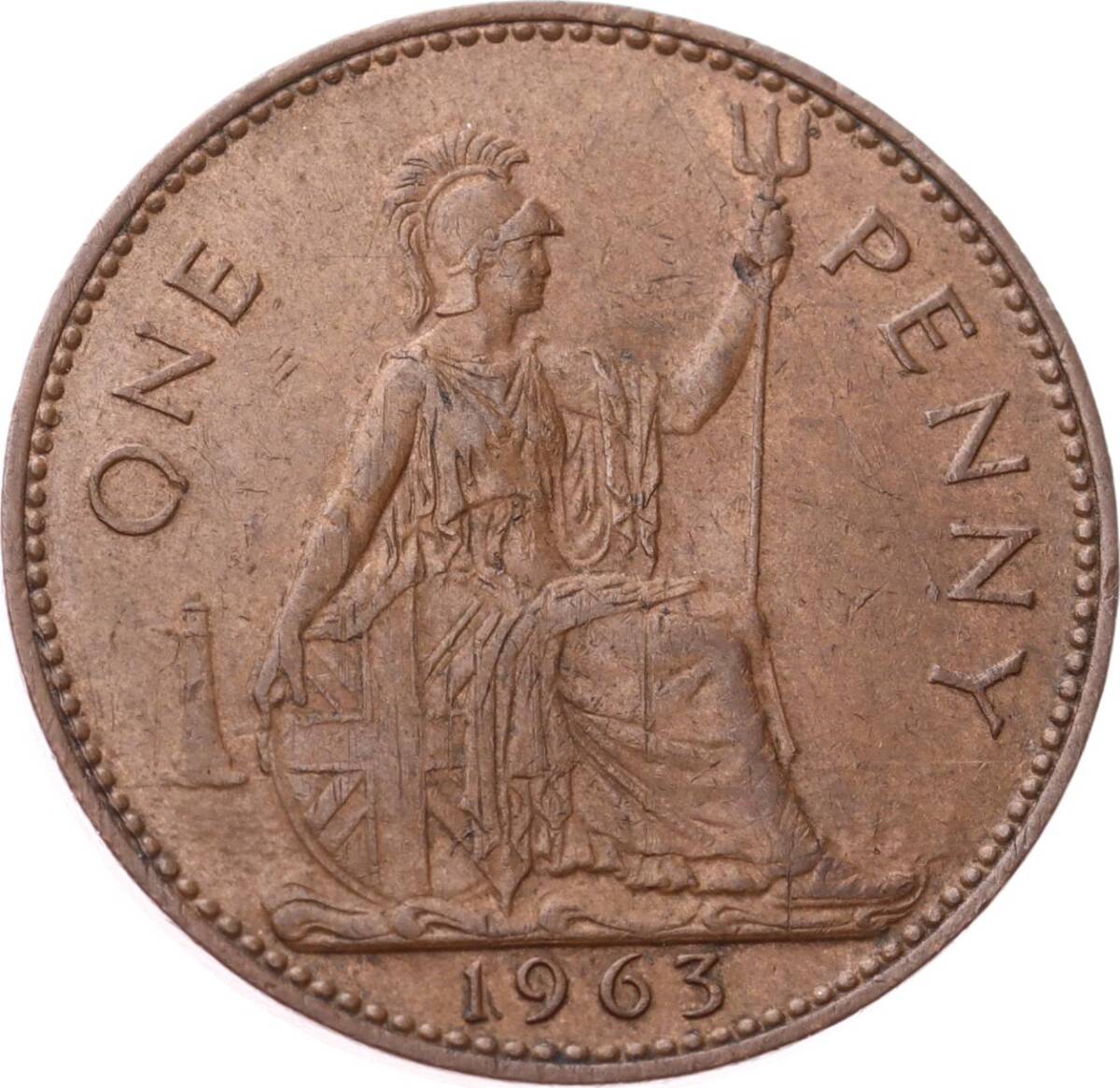İngiltere 1 Penny 1963 *Kraliçe Elizabeth II* ÇÇT+ YMP11250 - 1