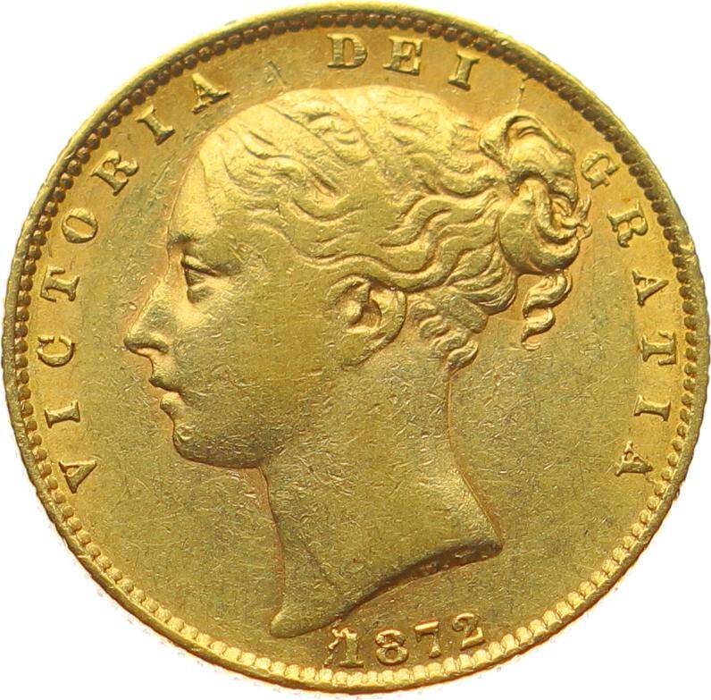 İngiltere 1 Sovereign 1872 *Victoria* ÇA YMP10975 #1000 - 1