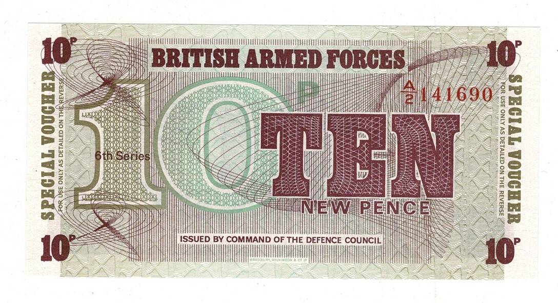 İngiltere 10 New Pence *Ordu Parası - 6.Seri* ÇİL YKP8218 - 1