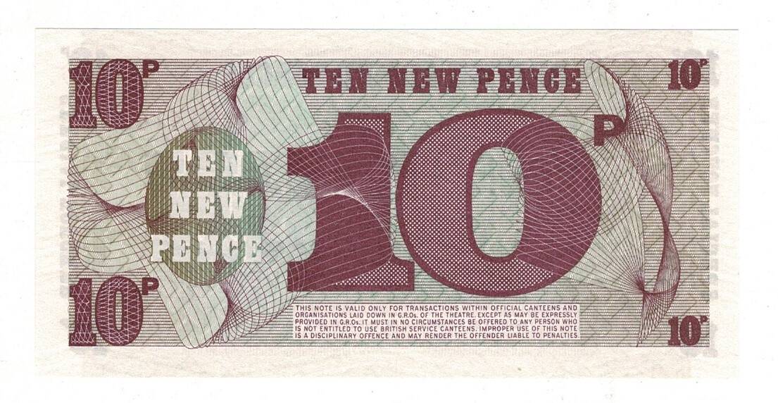 İngiltere 10 New Pence *Ordu Parası - 6.Seri* ÇİL YKP8218 - 2